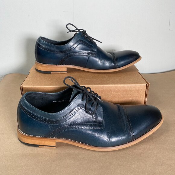 Stacy Adams Dickinson Cap Toe Oxford Shoes Men's 10M Black 25066 - Picture 1 of 15